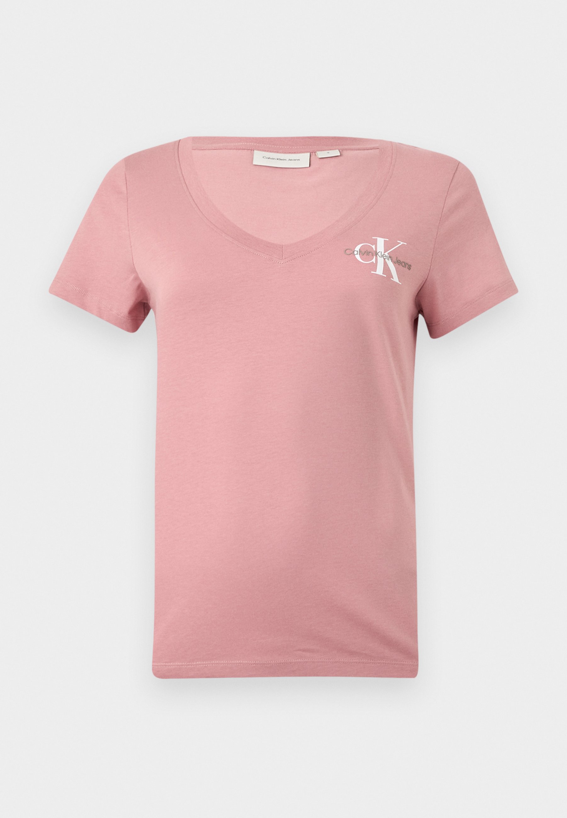 売れ筋商品|||カルバンクライン Tシャツ レディース トップス MONOLOGO V NECK TEE - Print T-shirt - rose dusk Calvin Klein Jeans MONOLOGO V NECK TEE - T-shirt print