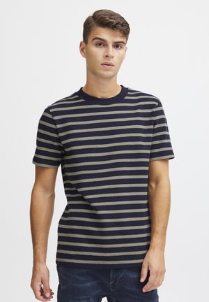 THOR STRUCTURED STRIPED TEE - T-shirt print - vetiver