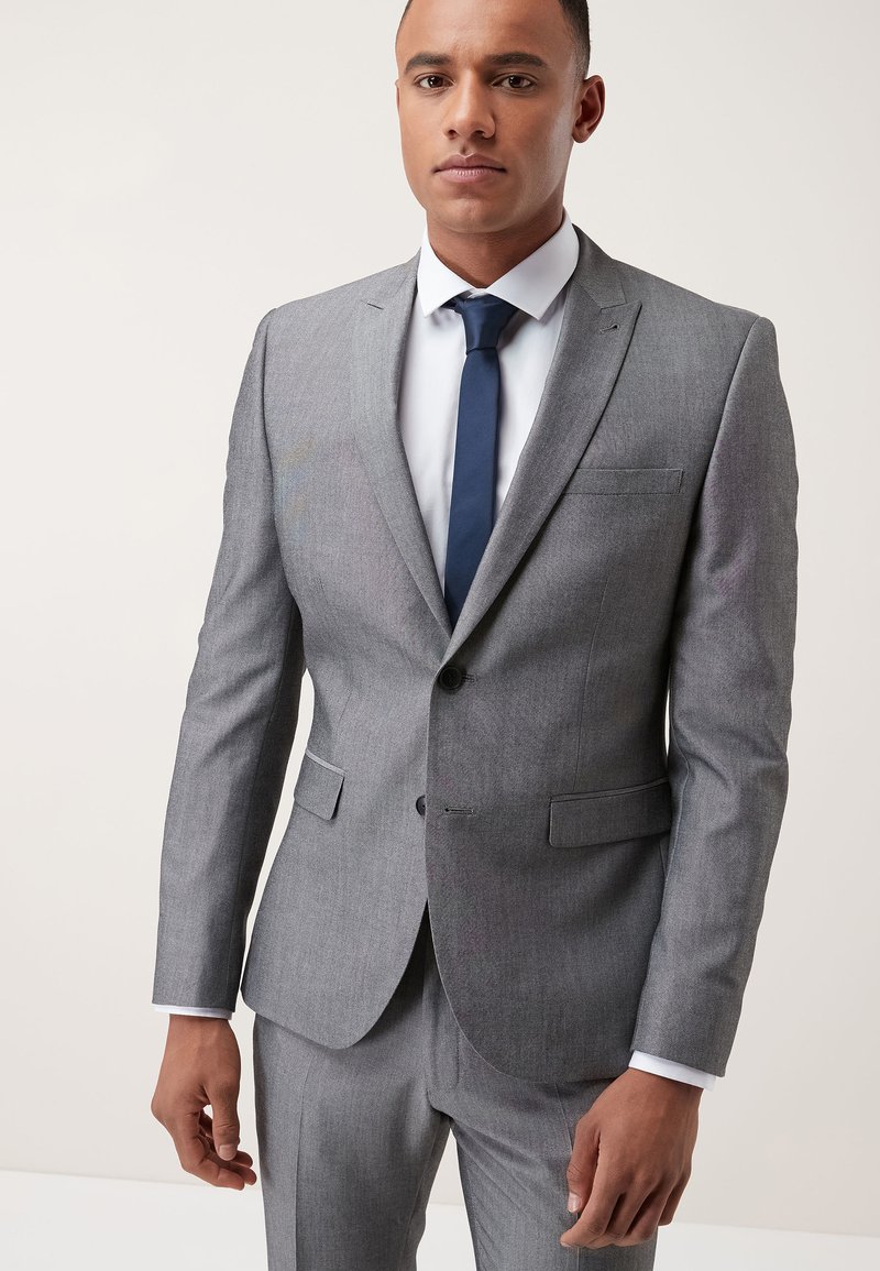 Next - SLIM FIT 2 BUTTON - Suit jacket - light grey, Enlarge