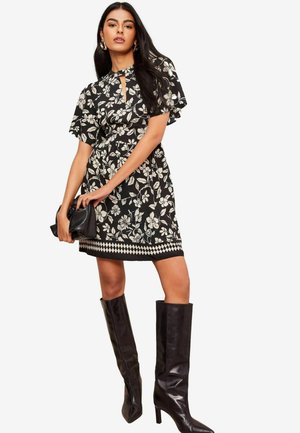 Friends Like These REGULAR FIT - RIVIERA KEYHOLE FLUTTER SLEEVE - Day dress - black white