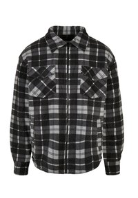 PLAID TEDDY LINED SHIRT JACKET - Kevyt takki - black/white