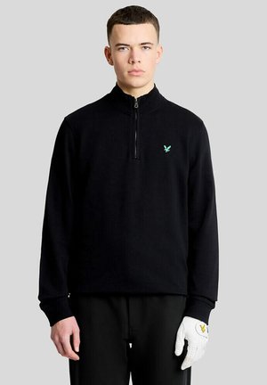 Lyle & Scott, LYLE & SCOTT MID LAYERS GOLF QUARTER ZIP MIDLAYER - Sweatshirt - z jet black