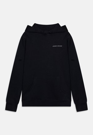 SCRIPT EMBROIDERED HOODIE - Hoodie - dark navy