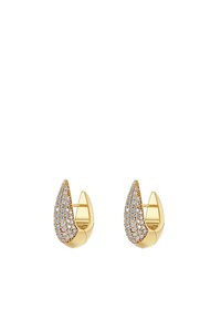 CREST PAVÉ HOOPS SMALL - Uhani - gold-coloured