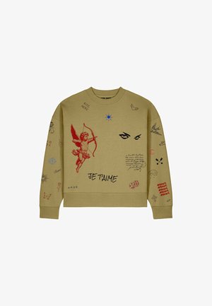 Mira Paris, FLASH TATTOO 2 SUPERHEAVY OVERSIZED BOXY - Sweatshirt - olive