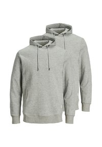 2ER PACK BASIC - Kapuzenpullover - light grey melange