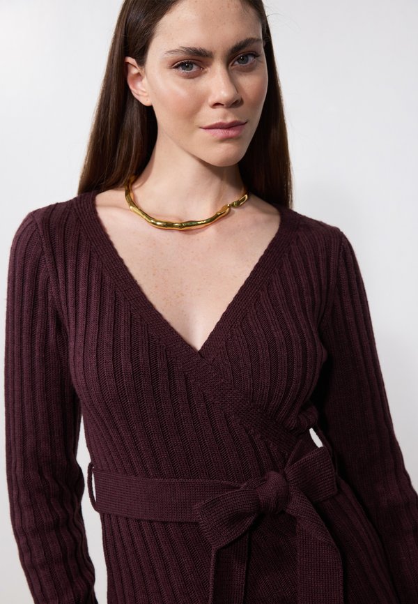 Jumper dress - bordeaux3