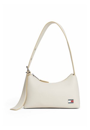 LOGO PLAQUE SHOULDER - Sac à main - newsprint beige
