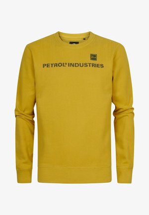 MIT RUNDHALSAUSSCHNITT UND LOGO - Športni pulover - gelb