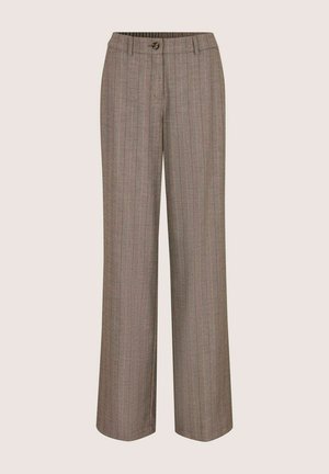 MADELEINE, MADELEINE HOSE WIDE-LEG-HOSE MIT NADELSTREIFEN - Broek - dark taupe   cappuccino   multicolor