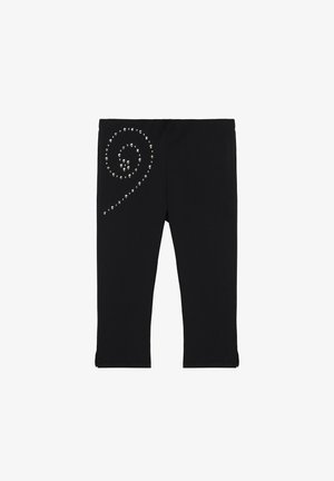 PULL&BEAR, WITH SPIRAL STUDS - CAPRIS - Leggings - black
