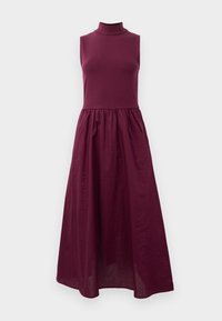 MOCK NECK MIXED MEDIA - Dnevna obleka - tuscan red