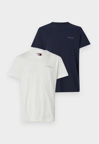LINEAR CHEST TEE 2 PACK - T-Shirt basic - dark blue/white
