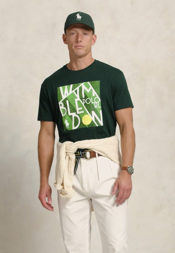 WIMBLEDON CLASSIC FIT LOGO TSHIRT UNISEX - Print T-shirt - moss agate2