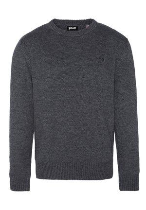 Schott PULL COL ROND - Striktrøje - anthracite