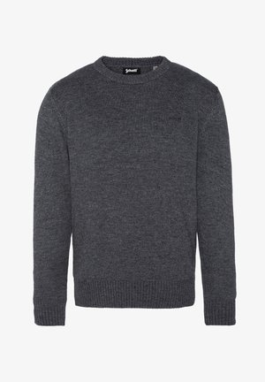 Schott PULL COL ROND - Strickpullover - anthracite