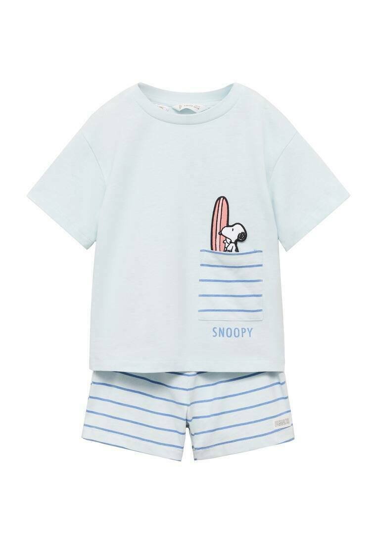 Mango Kids SNSURF Pyjama set light green