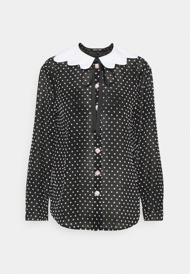 DOUBLE LOOP BOW SHIRT - Blouse - black