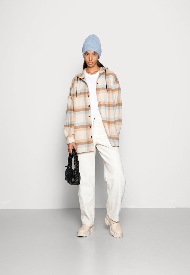 Damen Parkas | Noisy May NMFLANNY HOOD LONG SHACKET Kurzmantel beige - XL80417 Damen Parkas | Noisy May NMFLANNY HOOD LONG SHACKET Kurzmantel beige - XL80417
