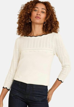 REGULAR FIT - Jumper - ivory tipped