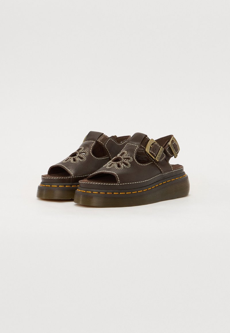 Dr. Martens DUNNET - Sandali con plateau - kelp brown