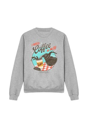 Cotton Soul, GILMORE GIRLS I NEED COFFEE IN AN IV - Sweatshirt - mottled light grey