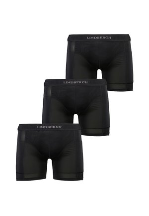 Boxer shorts noirs dans un pack de trois, avec une taille douce portant le logo "Lindbergh", une texture lisse et un design ajusté.