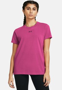 Under Armour RIVAL CORE - Camiseta básica - astro pink