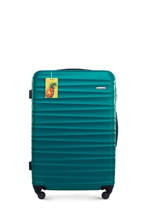 LARGE SUITCASE WITH LUGGAGE TAG FROM ABS - Valise à roulettes - green
