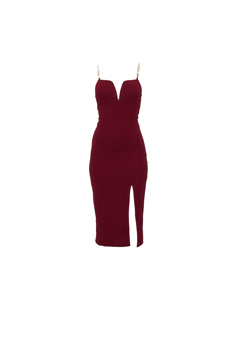 WAL G TALL Cocktailjurk donkerrood