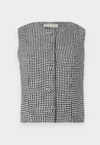 CAP SLEEVE TAILORED VEST - Blouse - black