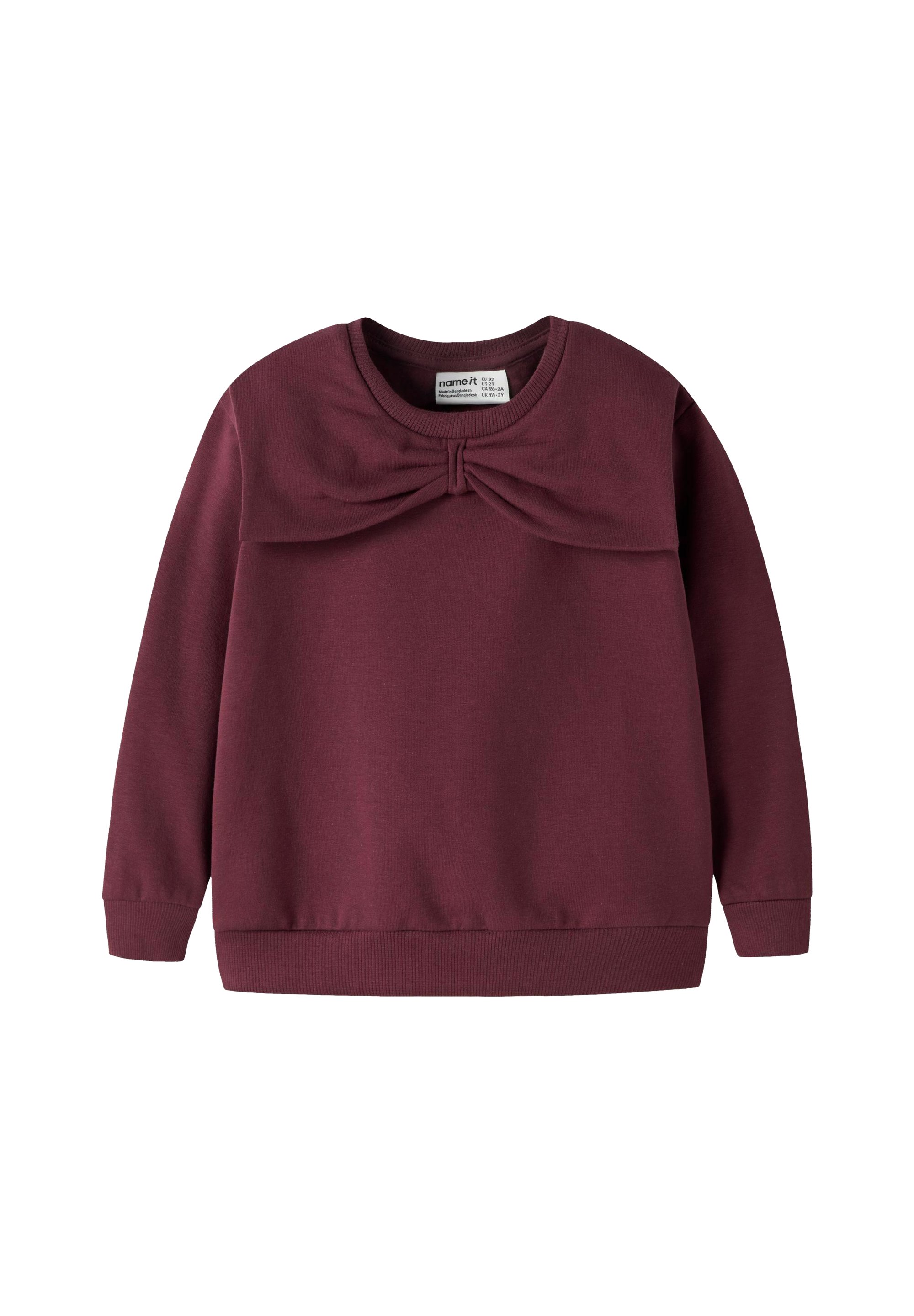 Name it SCHLEIFEN-DETAIL Sweatshirt burgundy/dunkelrot