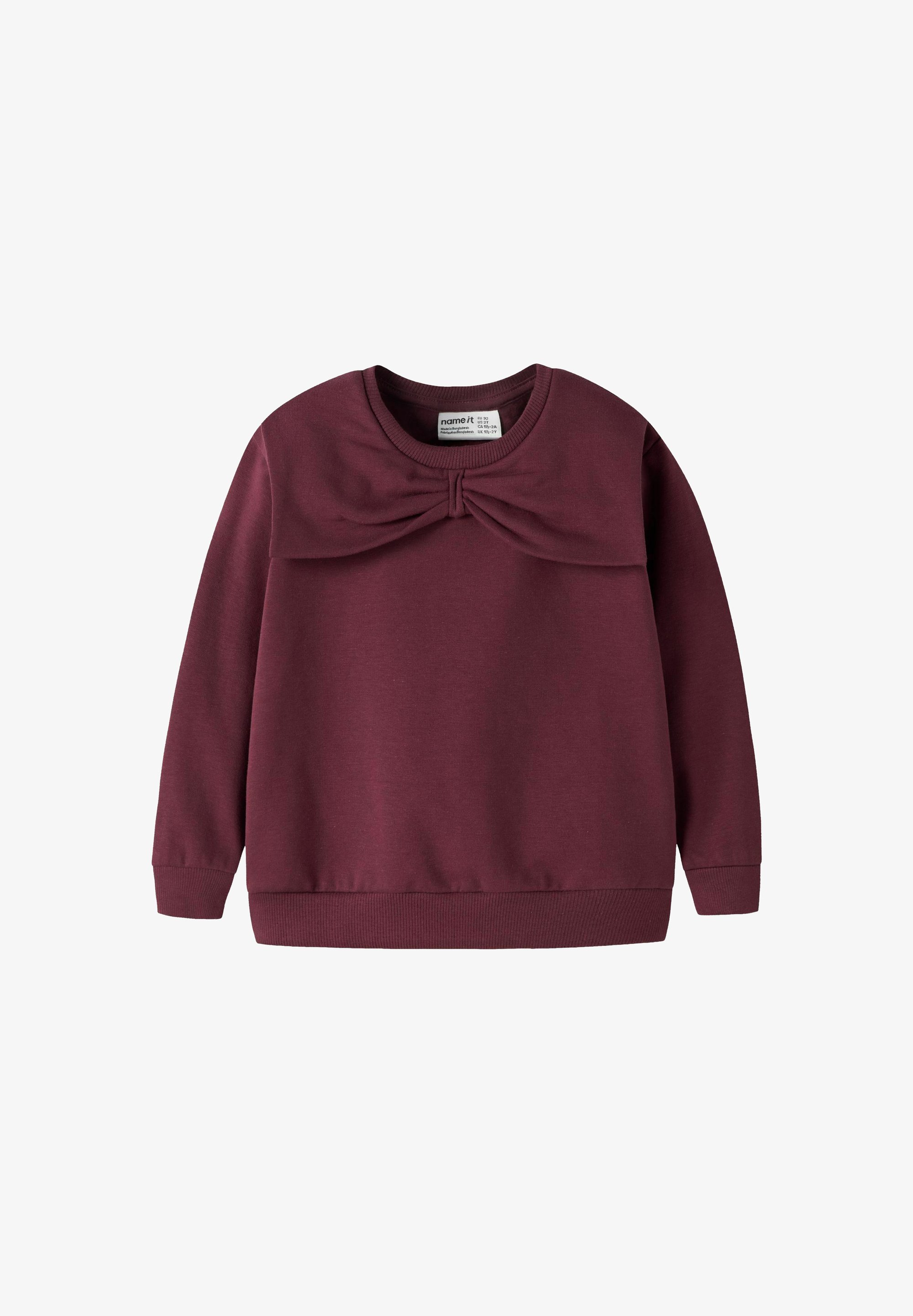 Name it SCHLEIFEN-DETAIL Sweatshirt burgundy/dunkelrot