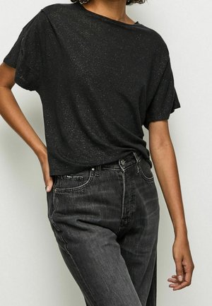 T-shirt med print - black