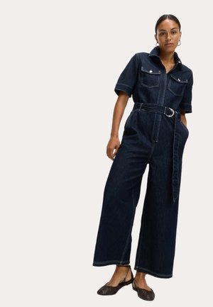 BELTED WIDE LEG UTILITY - Jeans Overall - denim