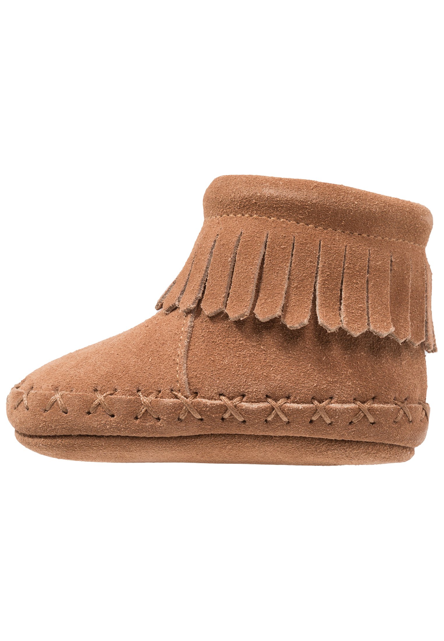 chausson cuir bébé rose et chocolat