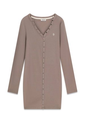 Guess Jeans, V-AUSSCHNITT MINI DRESS - Φόρεμα σε ίσια γραμμή - beige