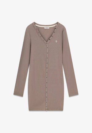 Guess Jeans, V-AUSSCHNITT MINI DRESS - Tubino - beige