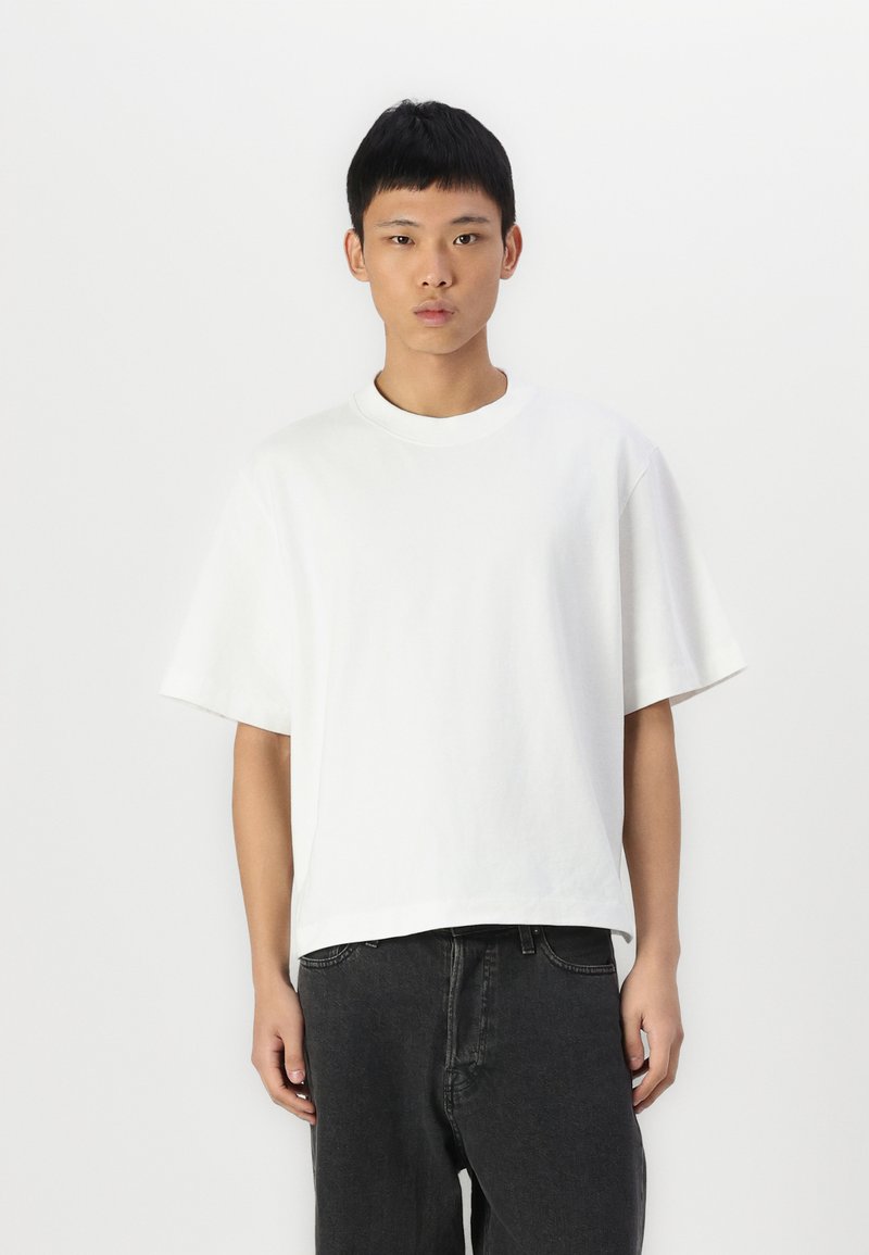 Abercrombie & Fitch - Premium Heavyweight Cropped Tee - T-shirt basic - bright white, Ingrandire