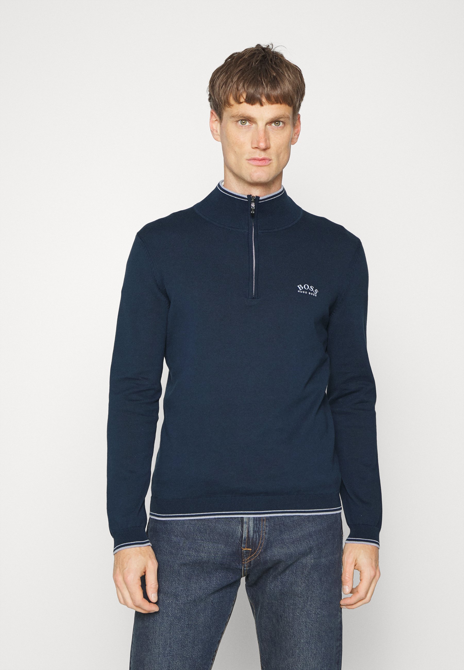navy boss jumper