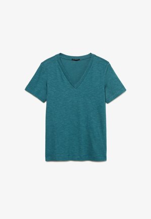Sisley, V-NECK T-SHIRT - Basic T-shirt - green