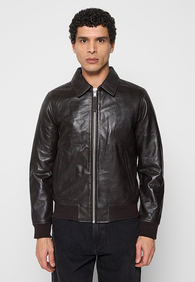 Schott Leren jas donkerbruin