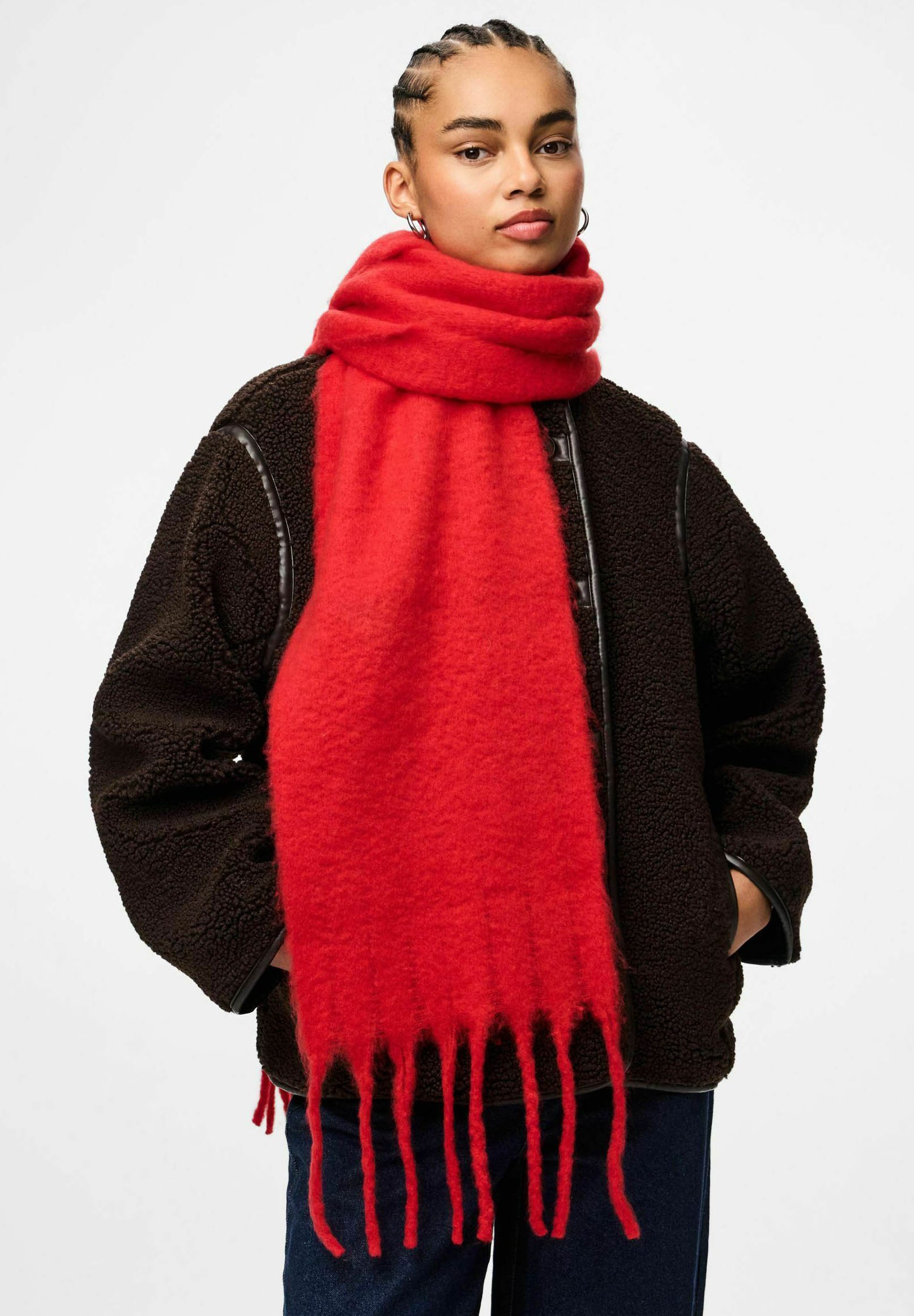 Pieces PCLULU Sciarpa goji berry/rosso