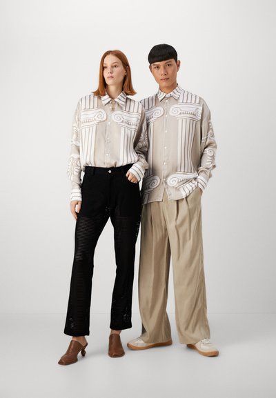 HOUSE OF JAFFA UNISEX - Πουκαμίσα με κουμπιά - beige/white