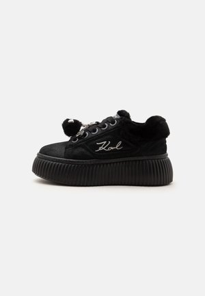 KARL LAGERFELD, KREEPER EMBRO POMPOM - Маратонки - black shimmer