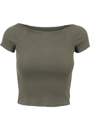 Urban Classics OFF SHOULDER - T-Shirt basic - olive