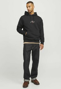R.D.D. ROYAL DENIM DIVISION GEDRUCKT  - Felpa con cappuccio - black
