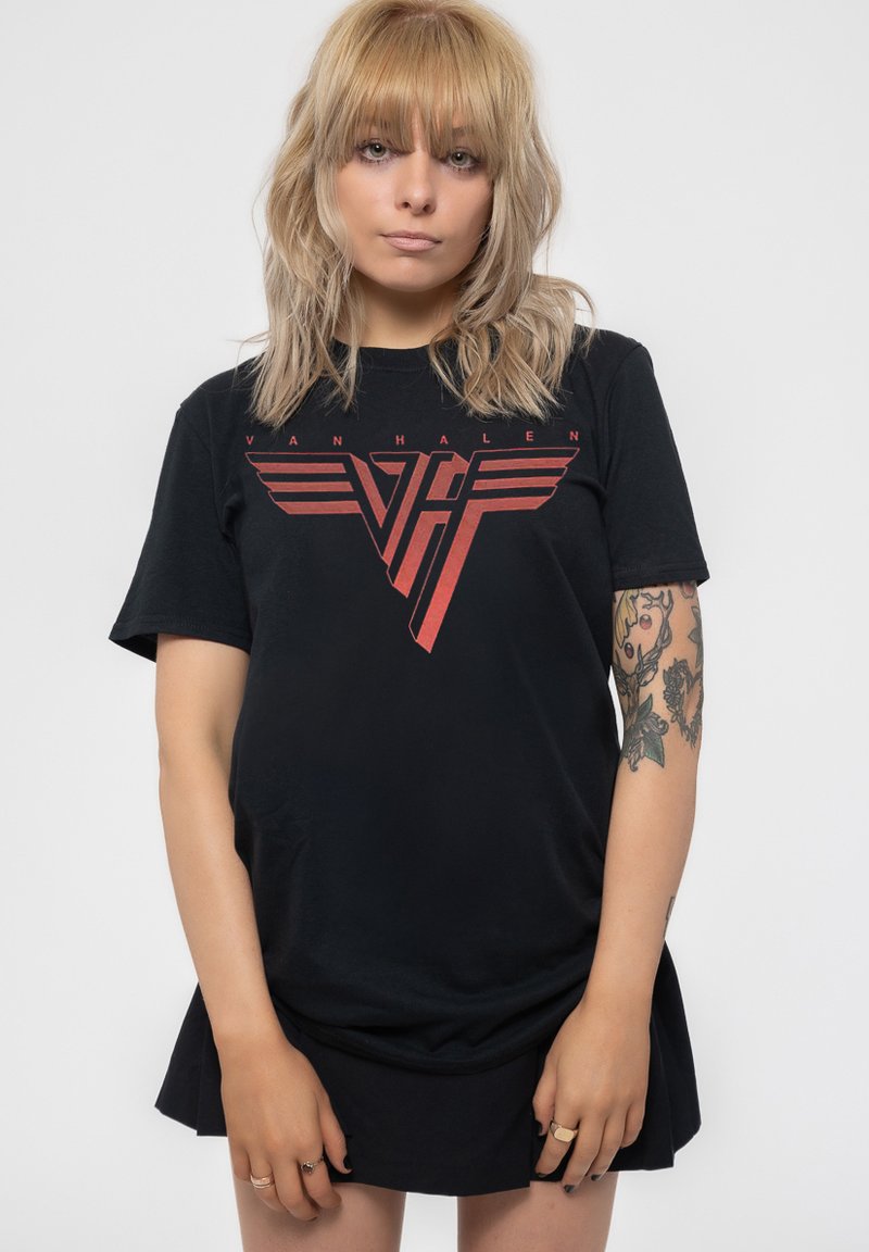 Paradiso Clothing VAN HALEN CLASSIC BAND LOGO BOYFRIEND FIT - Print T-shirt - black