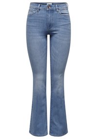 ONLY ONLWAUW LIFE FLARE  - Flared jeans - light medium blue