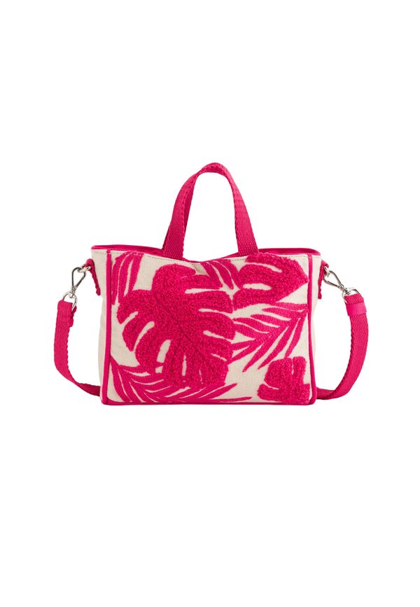 Handtasche - beige fuchsia